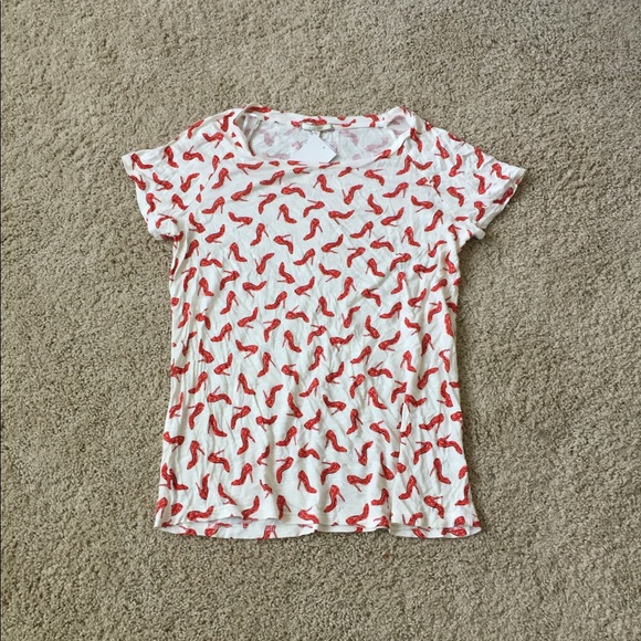 NWT Red Heel Print T-Shirt - Picture 1 of 3